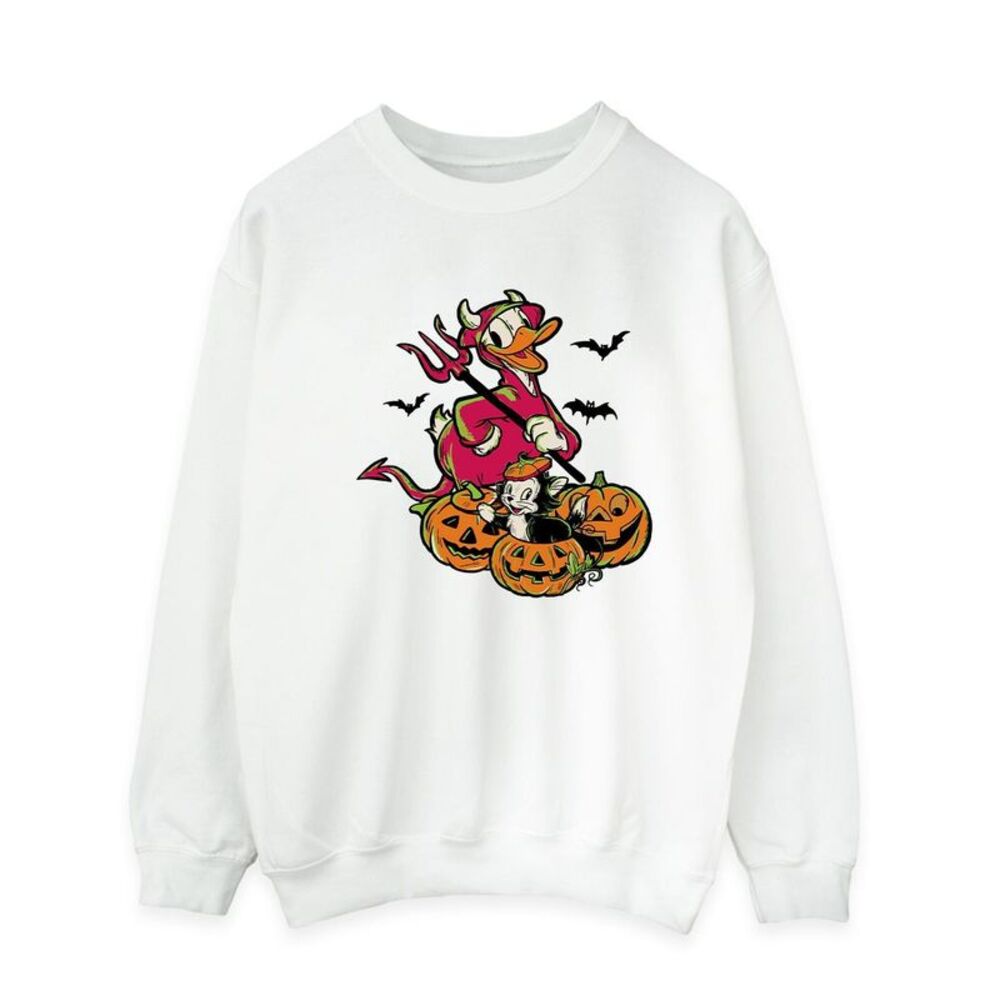 Donald Duck Mens Devil Sweatshirt / White